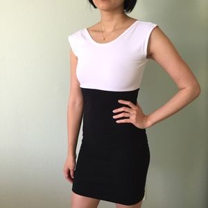 SALE Two Tone Cotton Spandex Dress